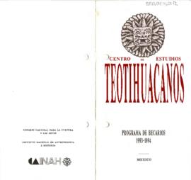 Centro de Estudios Teotihuacanos. Programa de becarios 1993-1994