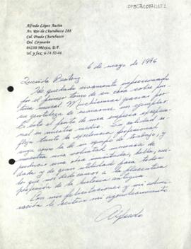 Carta de Alfredo López Austin