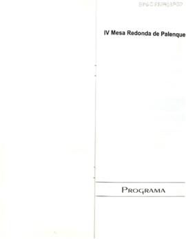 Programa para la IV Mesa Redonda de Palenque