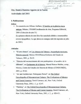 Informe de actividades académicas 2001