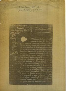 Documento Palenque. Joseph Ordóñez y Aguiar
