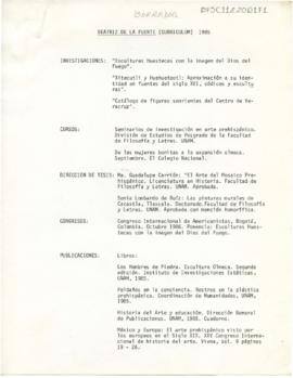 Curriculum Vitae 1985