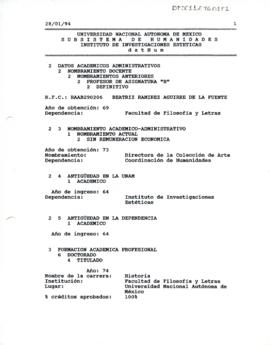 Informe de actividades académicas 1993
