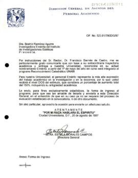 Programa Reconocimiento Catedrático UNAM