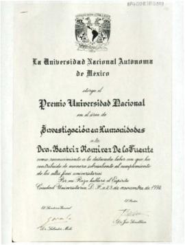 Premio Universidad Nacional