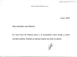 Condolencias de Santiago Portilla