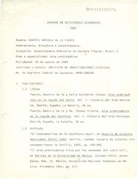 Informe de actividades académicas 1983