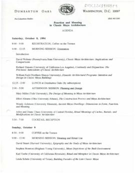 Agenda del Pre-Columbian Symposium