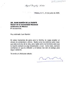 Condolencias de Miguel González Avelar