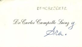 Tarjeta de presentación de Carlos Campillo Sainz