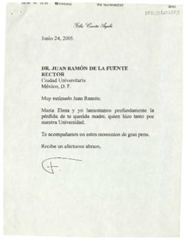 Condolencias de Félix Cantú Ayala