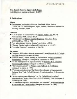 Informe de actividades académicas 1999
