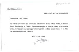 Condolencias de José Julián Sidaoui