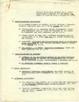 Informe de actividades académicas 1973-1974