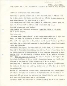 Informe de actividades académicas enero-mayo 1989