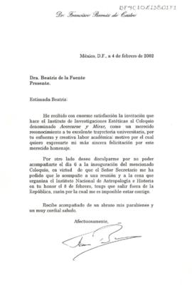 Felicitaciones de Francisco Barnés de Castro