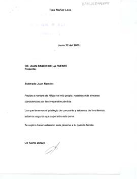 Condolencias de Raúl Muñoz Leos
