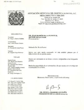 Condolencias de Hugo A. Barrera Saldaña