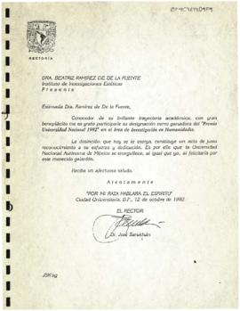 Premio Universidad Nacional 1992