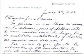 Condolencias de María de Lourdes Velasco de Alarcón