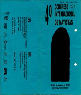 Programa del 4° Congreso Internacional de Mayistas