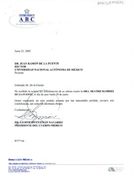 Condolencias de Leopoldo Guzmán Navarro