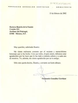 Felicitaciones de Fernando González Gortázar