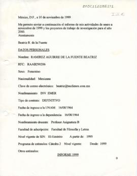 Informe de actividades 1999