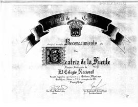 Reconocimiento otorgado por la Universidad de Guadalajara
