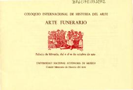 Coloquio Internacional de Historia del Arte. Arte Funerario