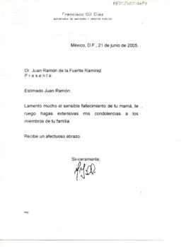 Condolencias de Francisco Gil Díaz
