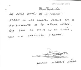 Condolencias de Manuel Negrete Árias