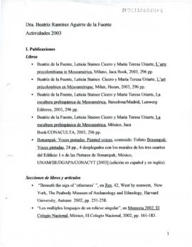 Informe de actividades académicas 2003