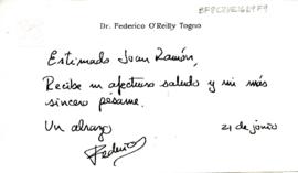 Condolencias de Federico O&#039;Reilly Togno
