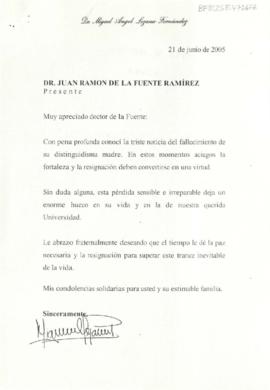 Condolencias de Miguel Ángel Lezana Fernández