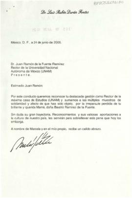 Condolencias de Luis Rubén Durán Fontes