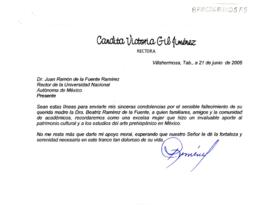 Condolencias de Candita Victoria Gil Jiménez