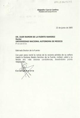 Condolencias de Alejandro García Gamboa