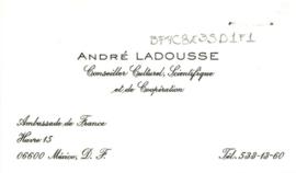 Tarjeta de presentación de André Ladousse