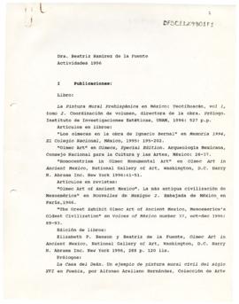 Informe de actividades académicas 1996