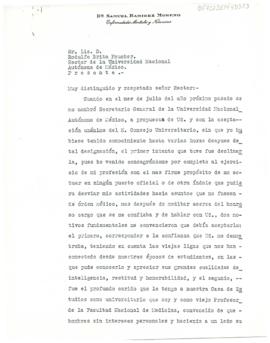 Carta de Samuel Ramírez Moreno